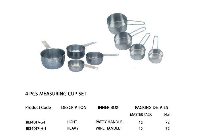 4 Pcs Measuring Cup Set