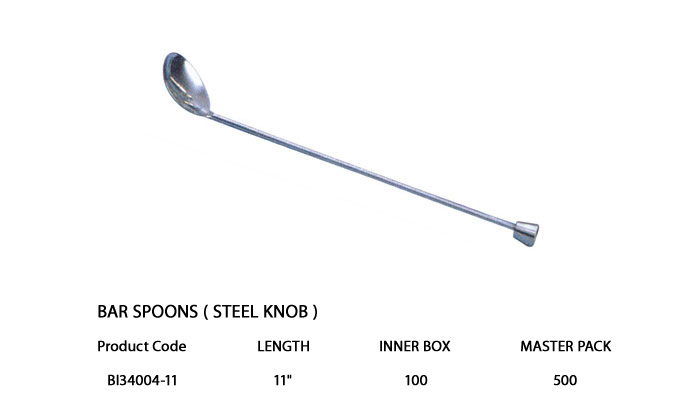 Bar Spoon (Steel Knob)